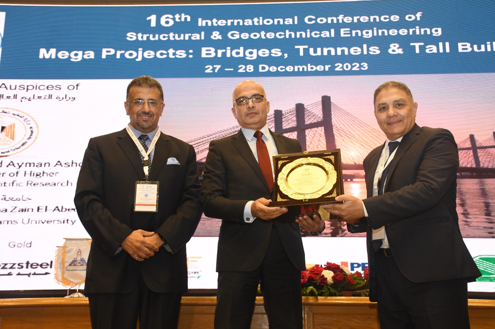 افتتاح المؤتمر الدولي السادس عشر للهندسة الإنشائية والچيوتقنية بهندسة عين شمس