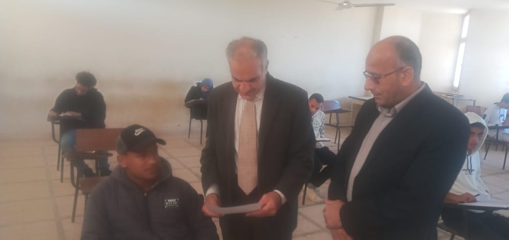 نائب رئيس جامعة أسوان يتفقد امتحانات الفصل الدراسي الاول بكلية تكنولوجيا المصايد والأسماك