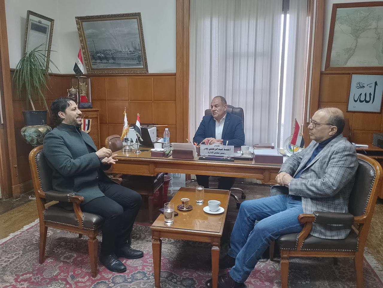 النائب أحمد البرلسي يستقبل وفد الاتحاد الأوروآسيوى بالمحلة