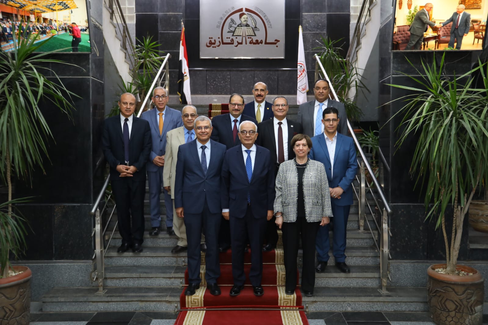 رئيس جامعة الزقازيق يستقبل وزير التربية والتعليم خلال زيارة لمناقشة رسالة ماجستير بكلية التربية