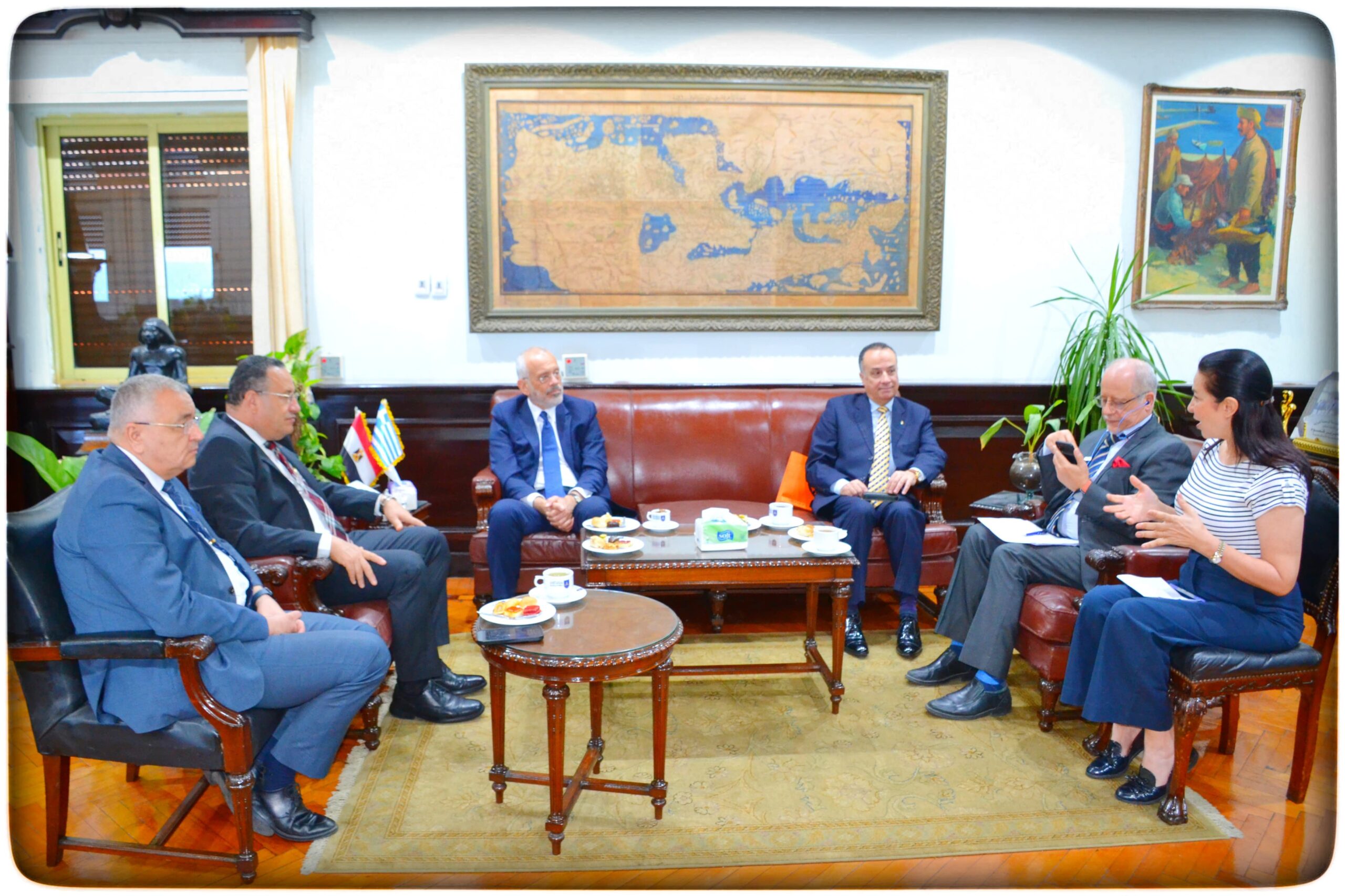 رئيس جامعة الإسكندرية يستقبل سفير اليونان بالقاهرة