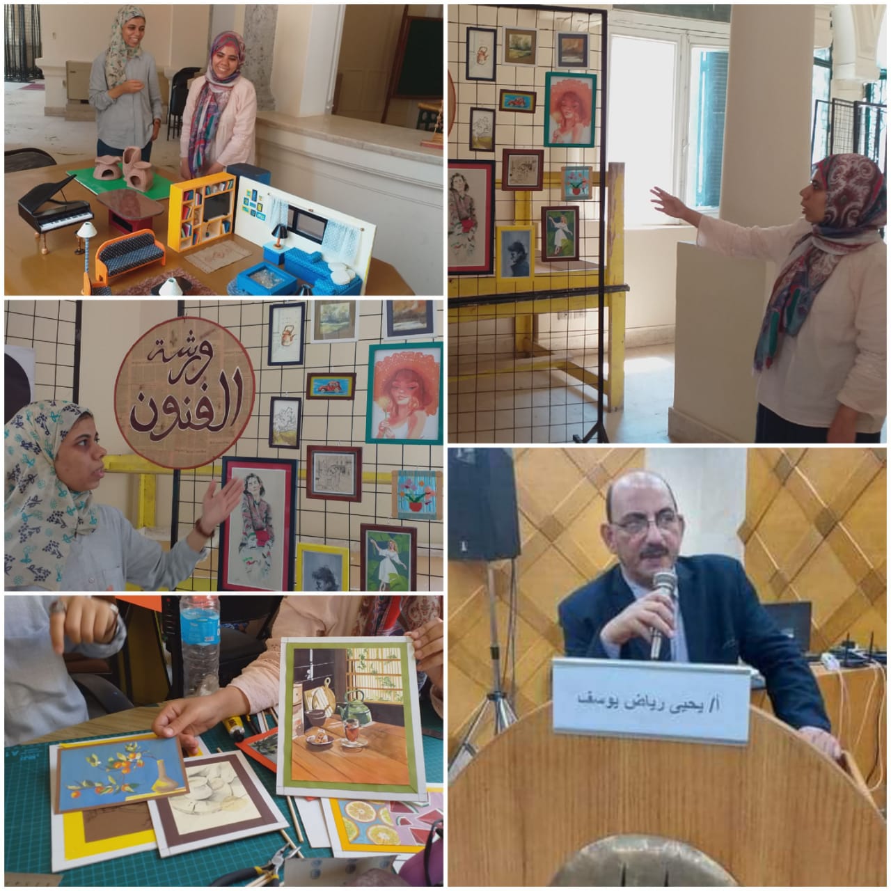 بناء الانسان من خلال المشاركة بالورش الفنيه في مكتبة القاهره الكبرى بالزمالك