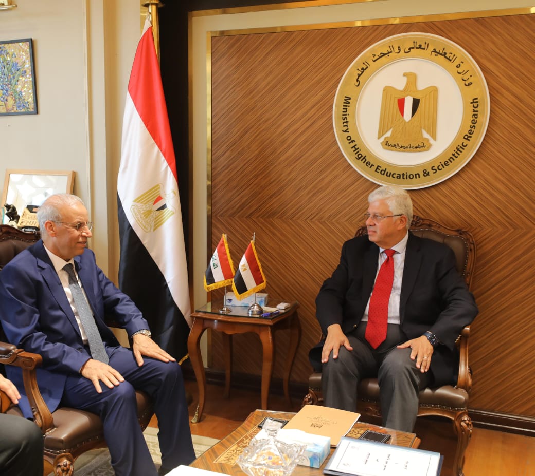 وزير التعليم العالي يبحث مع السفير العراقي الجديد سُبل تعزيز التعاون الأكاديمي والبحثي المُشترك