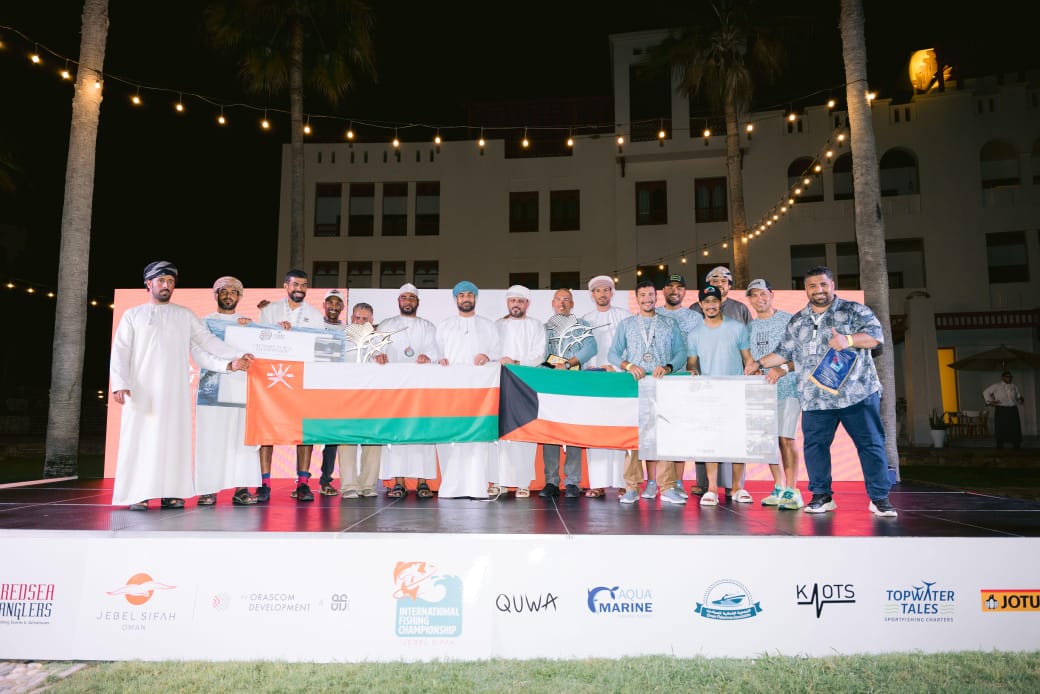 سلطنة عمان والكويت وتركيا يتأهلون لكأس العالم لصيد الأسماك بعد التتويج ببطولة جبل سيفة