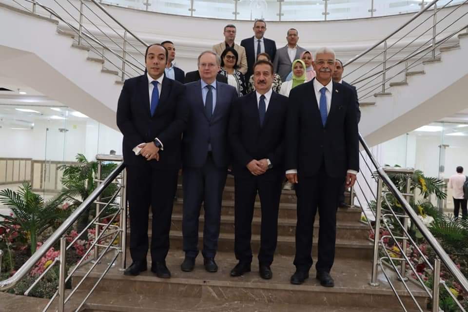 رئيس جامعة المنوفية يستقبل محافظ المنوفيه وسفير الاتحاد الأوروبي بجامعة المنوفية الأهلية 