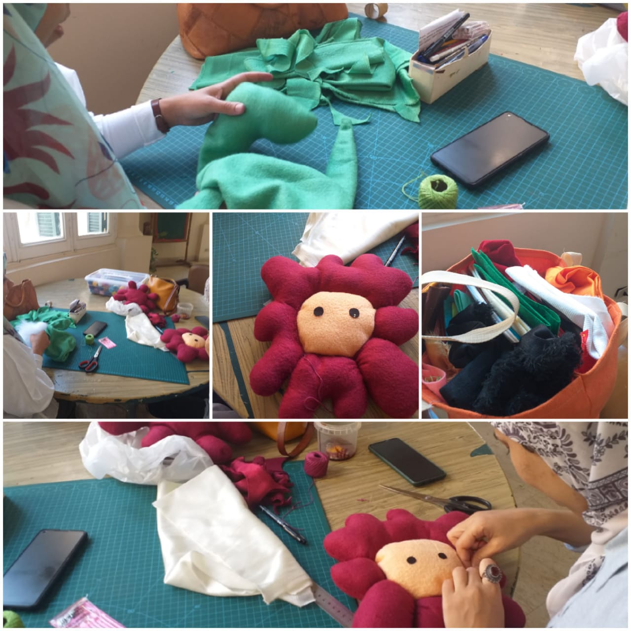 الكوشن ابرز فعاليات الورشه الفنية بداية جديده لبناء الأنسان في مكتبة القاهرة الكبرى