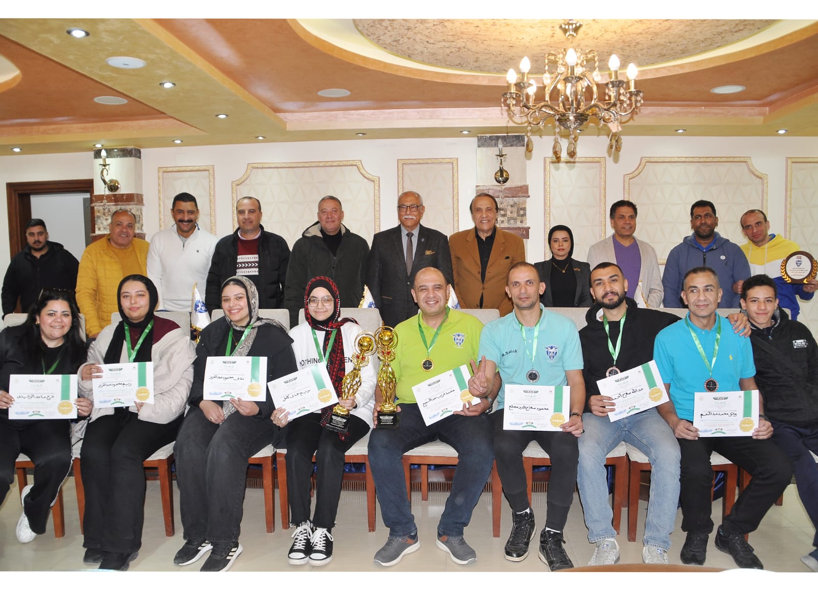 ناديا بورفؤاد والقناة يتقاسمان المراكز الأولى في بطولة كأس مصر للدارتس ببورسعيد.