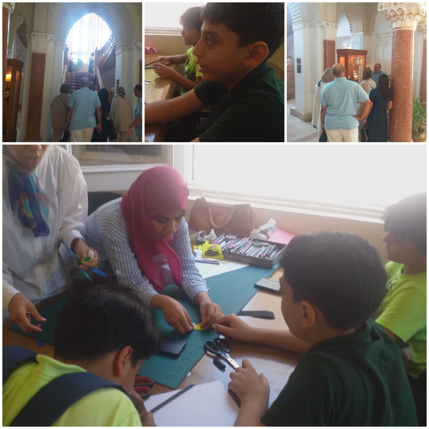 مكتبة القاهرة الكبرى تبهج الأطفال فى ورشتها وتستقبل العائلات العربية