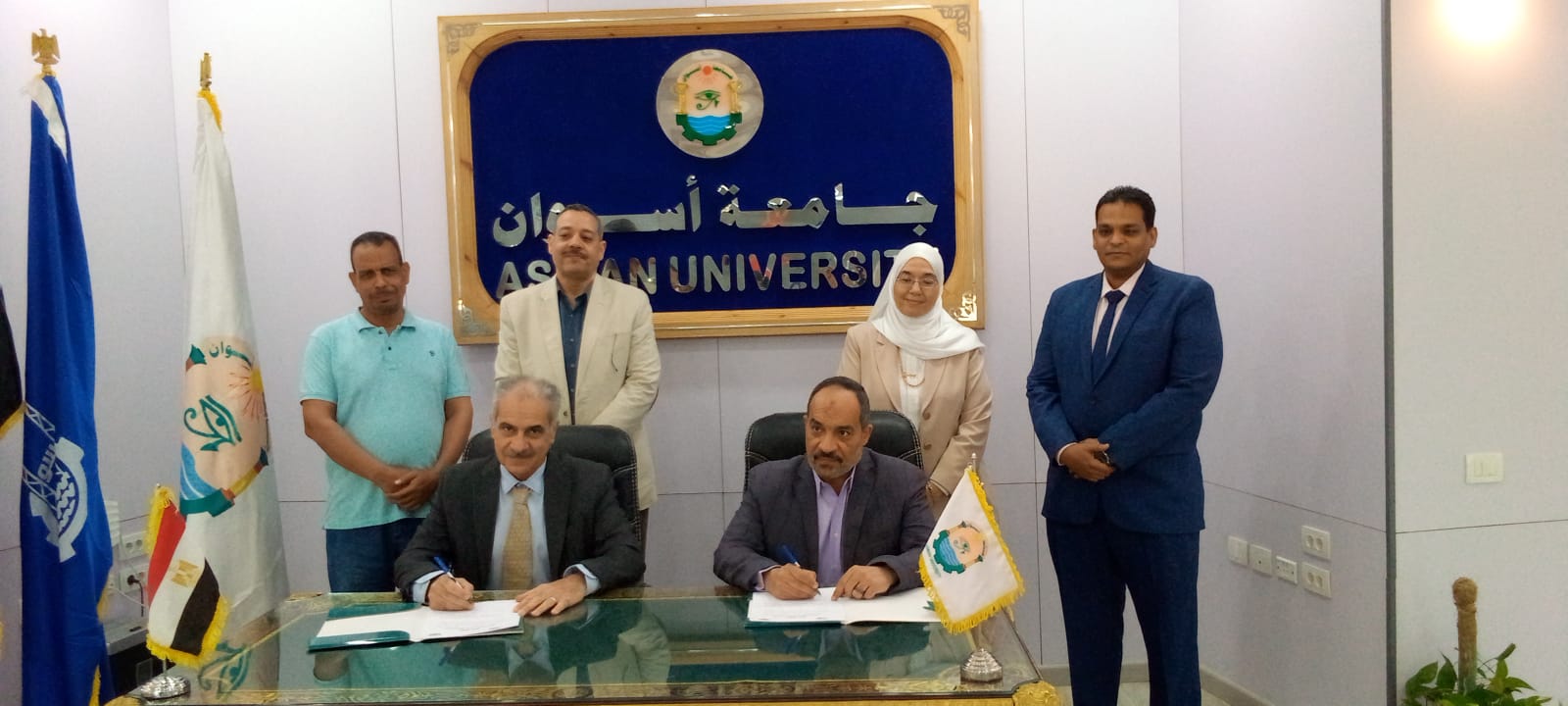 جامعة أسوان وشركة مياه الشرب والصرف الصحي يوقعان بروتوكول تعاون لدعم البحث العلمي وخدمة المجتمع
