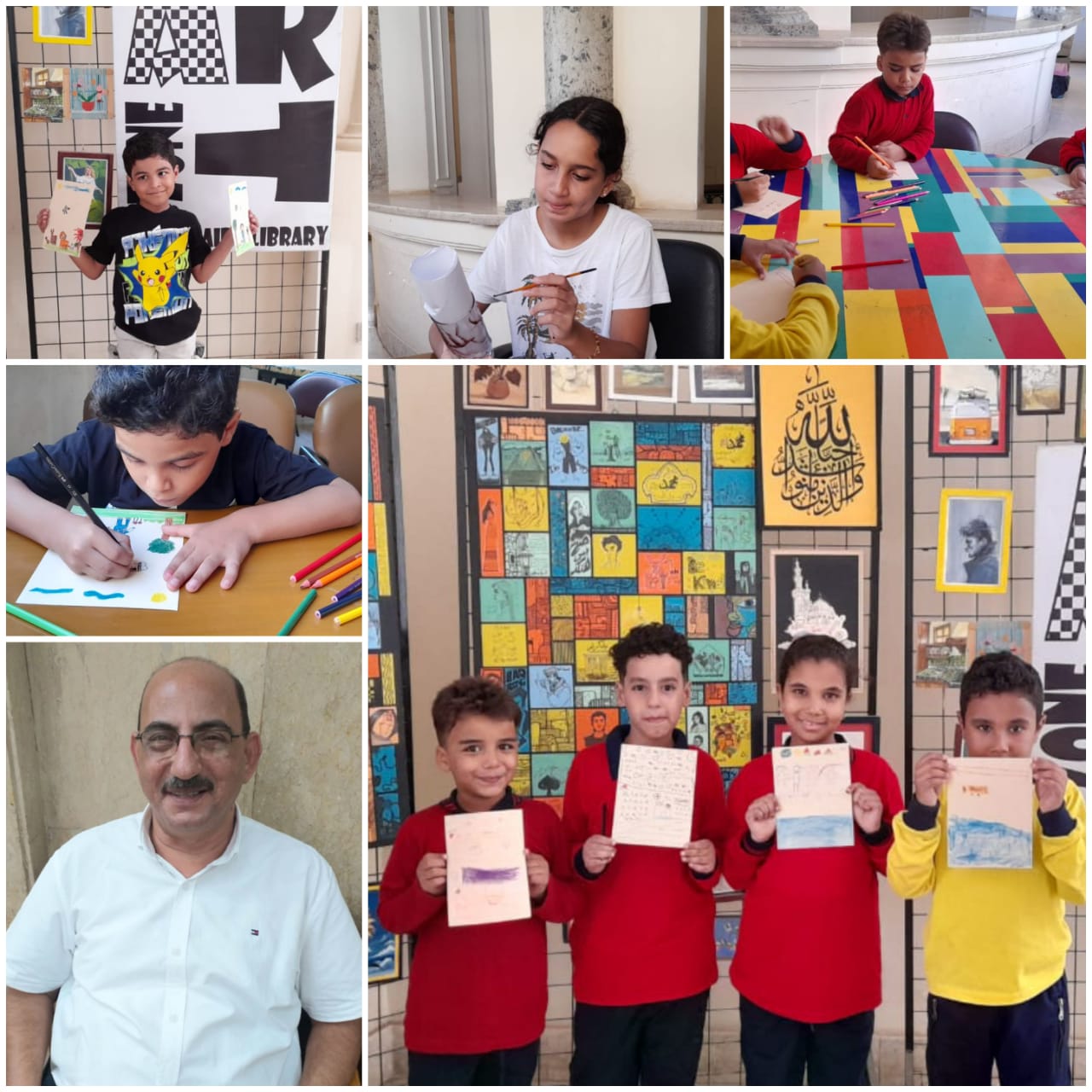 ورشة الفنون بمكتبة القاهرة تضيء صباح الأطفال بالإبداع